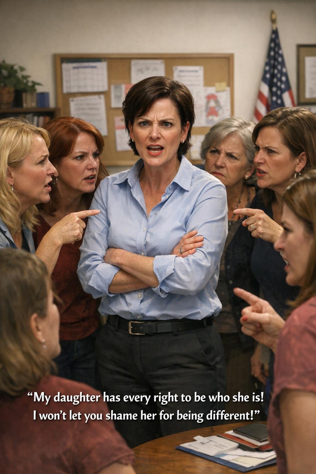 «Ирина, ты вообще в своем уме?» — грозно спросила мать, окруженная родительским комитетом, но женщина незамедлительно ответила на нападение защитой дочери.